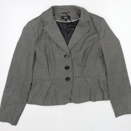 Marks and Spencer Womens Grey Polyester Jacket Suit Jacket Size 14