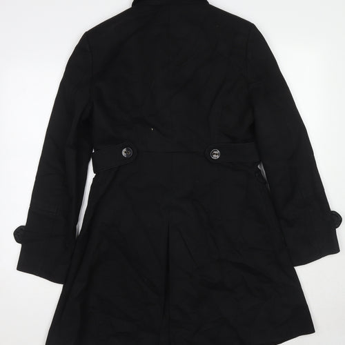 Mexx Womens Black Pea Coat Coat Size 10 Button