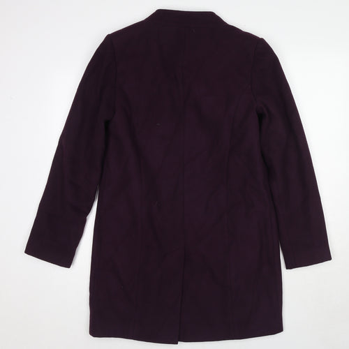 Marks and Spencer Womens Purple Overcoat Coat Size 10 Zip