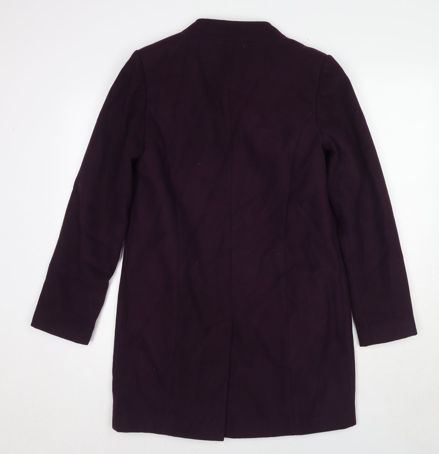 Marks and Spencer Womens Purple Overcoat Coat Size 10 Zip