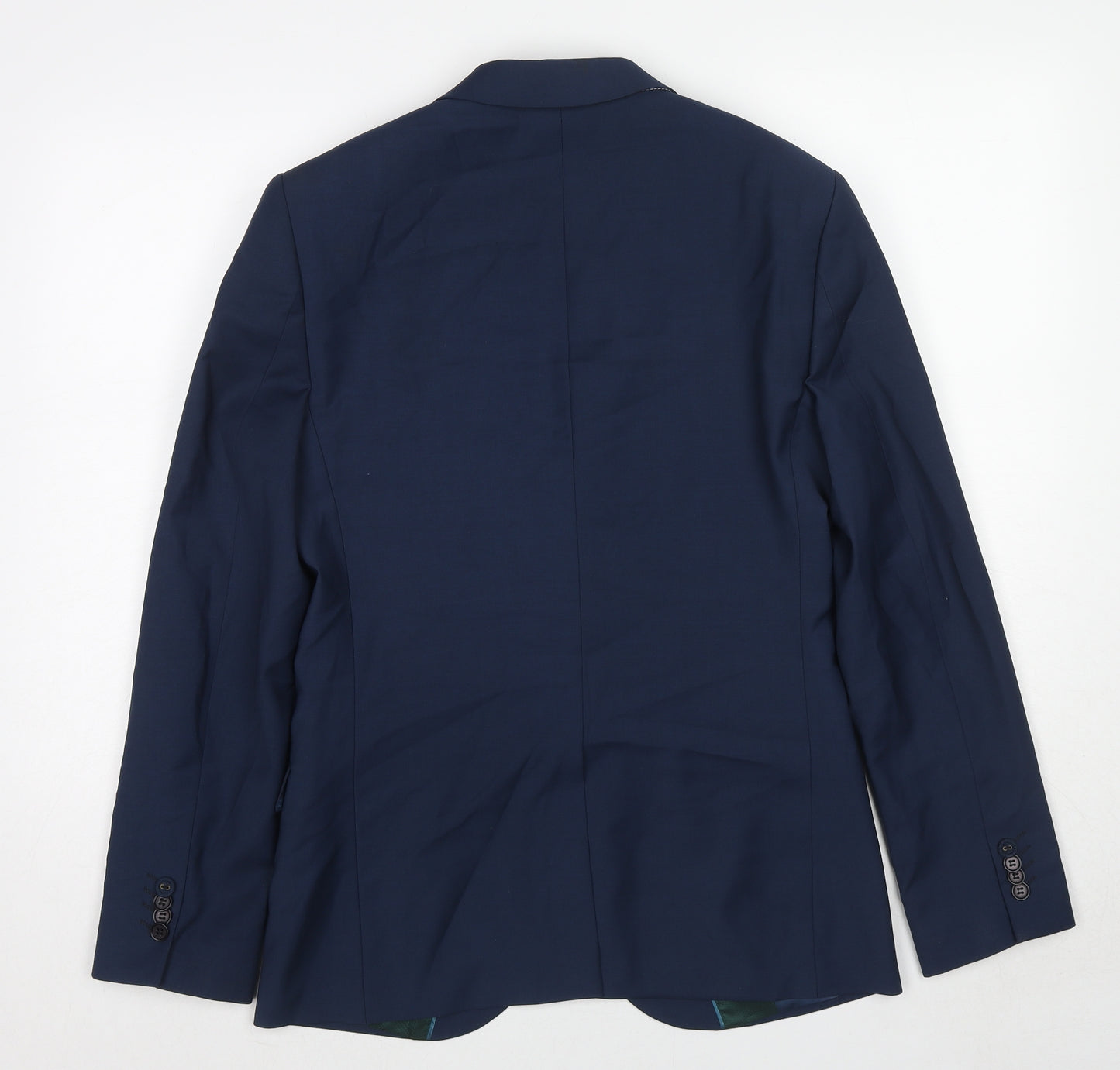Marks and Spencer Mens Blue Polyester Jacket Suit Jacket Size 38 Regular