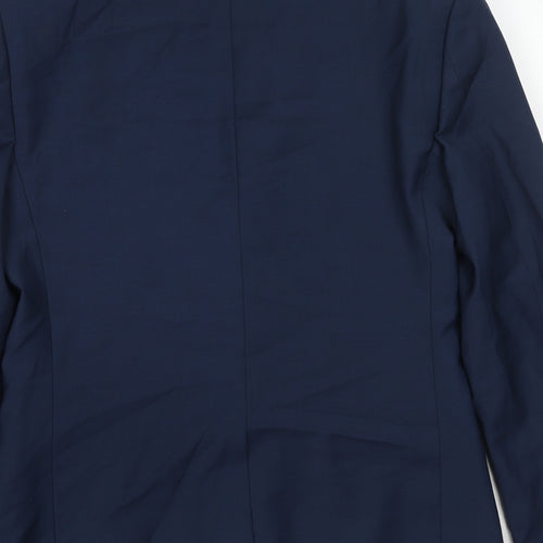 Marks and Spencer Mens Blue Polyester Jacket Suit Jacket Size 38 Regular