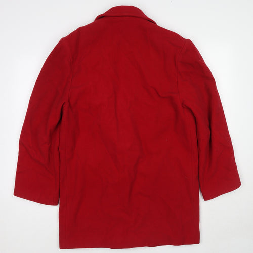 West Lake Womens Red Overcoat Coat Size 10 Button
