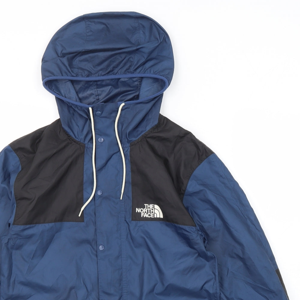 The North Face Mens Blue Windbreaker Jacket Size XS Zip