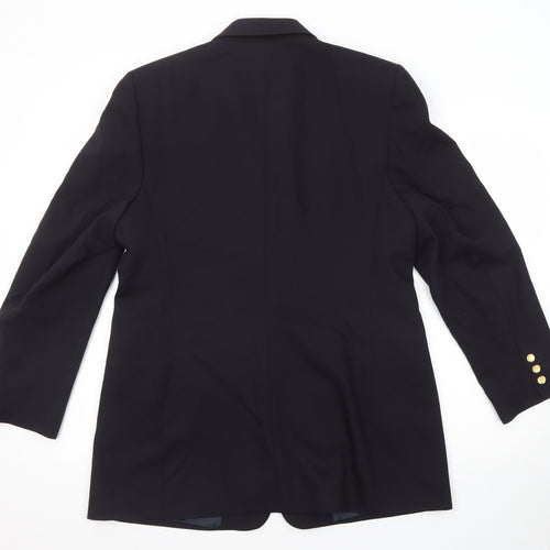 Marks and Spencer Womens Blue Wool Jacket Suit Jacket Size 16