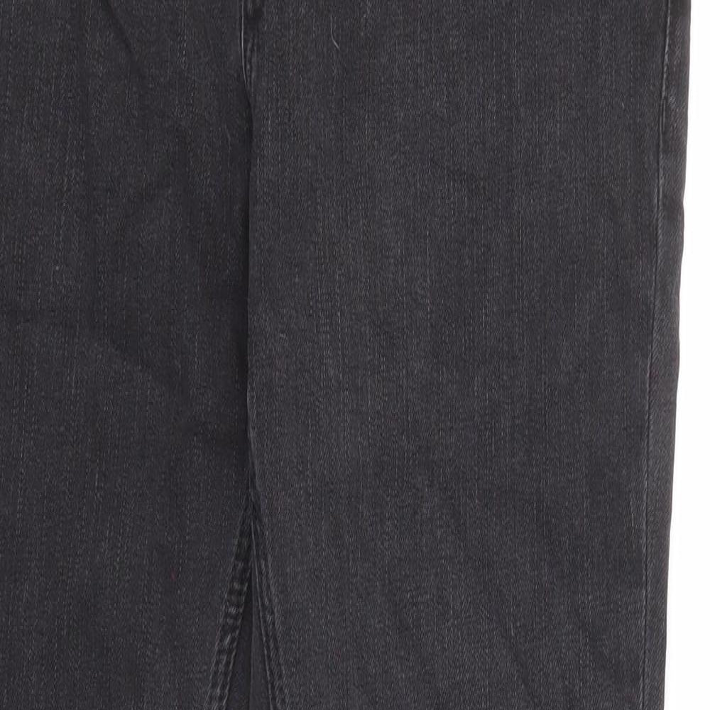 River Island Mens Black Cotton Skinny Jeans Size 30 in L30 in Regular Zip