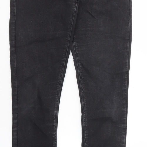 Topshop Womens Black Cotton Skinny Jeans Size 30 in L34 in Regular Zip