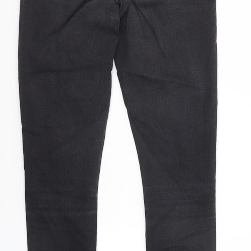 Topshop Womens Black Cotton Skinny Jeans Size 30 in L34 in Regular Zip