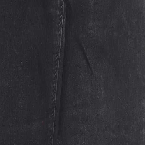 Topshop Womens Black Cotton Skinny Jeans Size 30 in L34 in Regular Zip