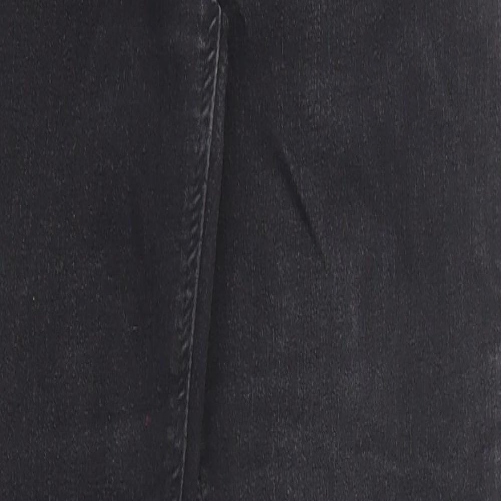 Topshop Womens Black Cotton Skinny Jeans Size 30 in L34 in Regular Zip