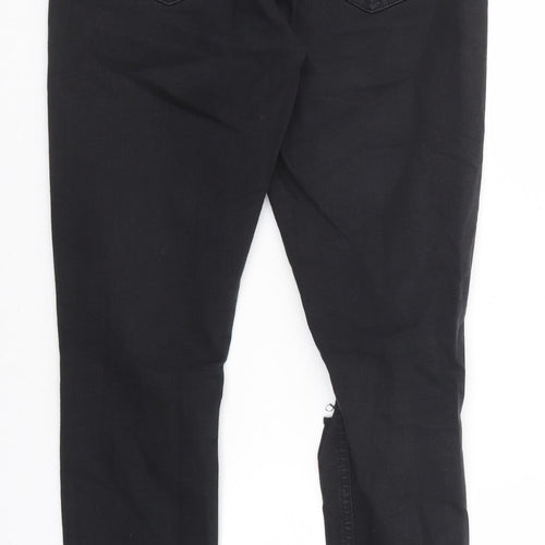 Topshop Womens Black Cotton Skinny Jeans Size 30 in L34 in Regular Zip