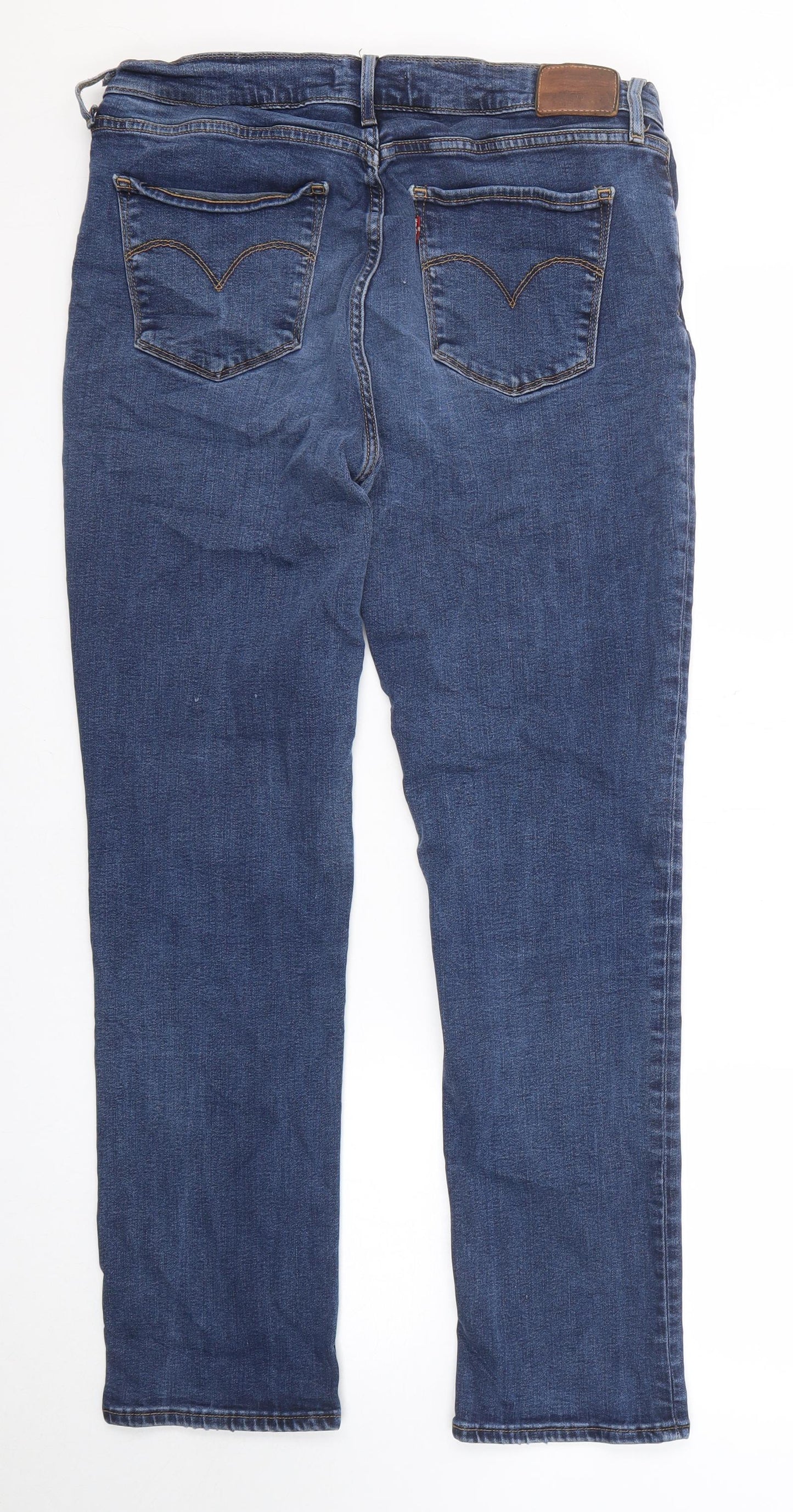 Levi's Womens Blue Cotton Skinny Jeans Size 32 in L30 in Regular Zip