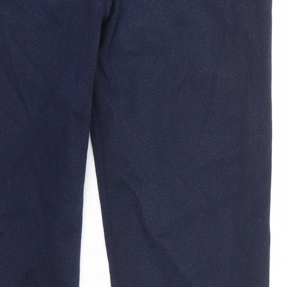 Marks and Spencer Womens Blue Cotton Skinny Jeans Size 10 Regular Zip - Short Leg