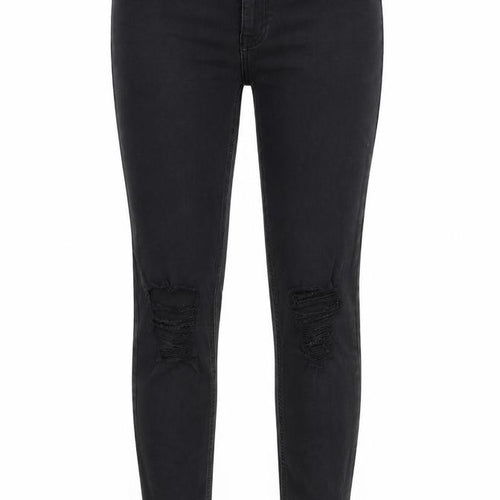 Topshop Womens Black Cotton Skinny Jeans Size 30 in L34 in Regular Zip