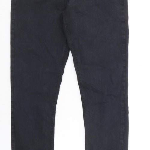 Topshop Womens Black Cotton Skinny Jeans Size 30 in L34 in Regular Zip
