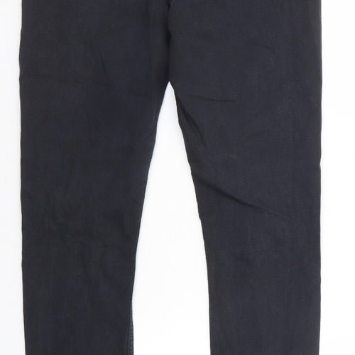 Topshop Womens Black Cotton Skinny Jeans Size 30 in L34 in Regular Zip