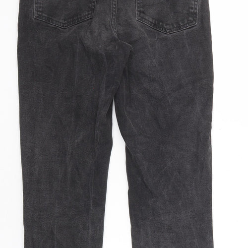 ASOS Womens Black Cotton Straight Jeans Size 28 in L34 in Regular Zip