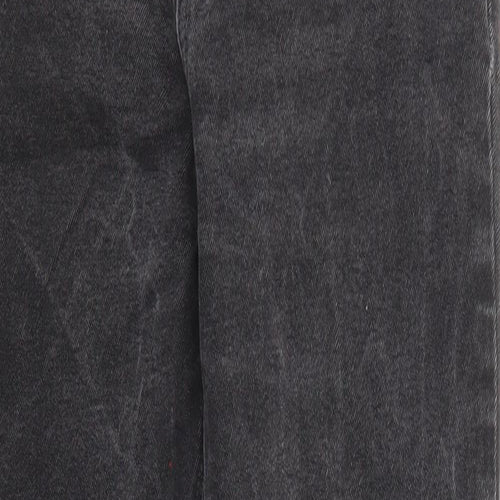 ASOS Womens Black Cotton Straight Jeans Size 28 in L34 in Regular Zip