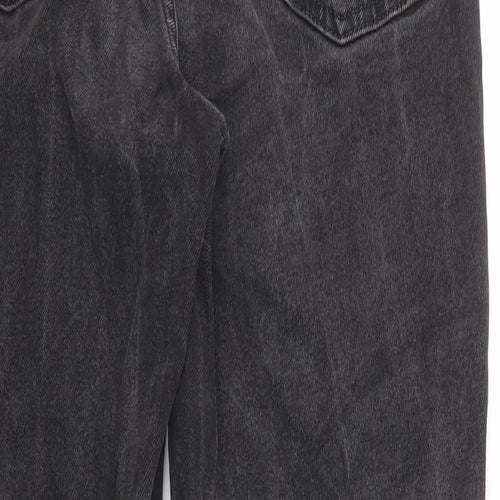 ASOS Womens Black Cotton Straight Jeans Size 28 in L34 in Regular Zip