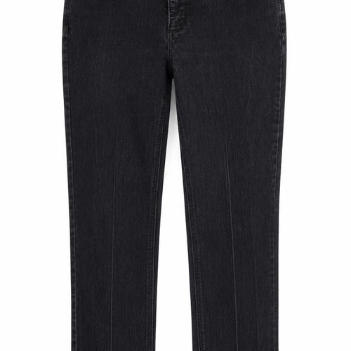 Jones New York Womens Black Cotton Straight Jeans Size 10 Regular Zip