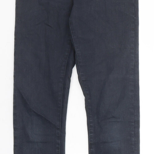 Topshop Womens Blue Cotton Skinny Jeans Size 25 in L30 in Regular Zip