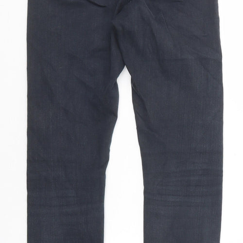Topshop Womens Blue Cotton Skinny Jeans Size 25 in L30 in Regular Zip