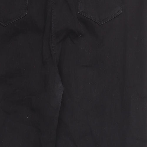 Simply Be Womens Black Cotton Jegging Jeans Size 22 Regular Zip - Cropped