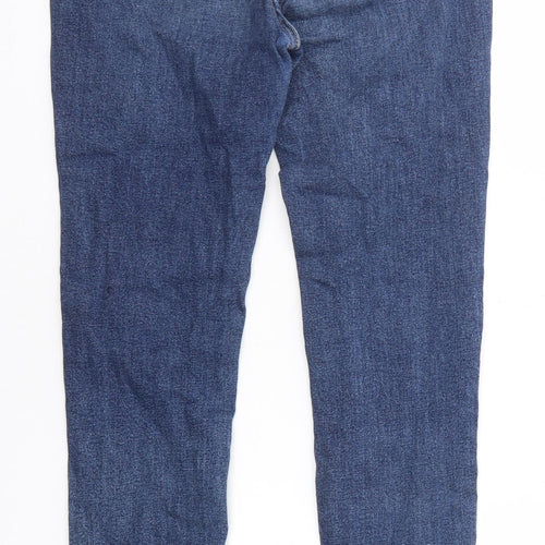 New Look Womens Blue Cotton Skinny Jeans Size 10 Regular Zip