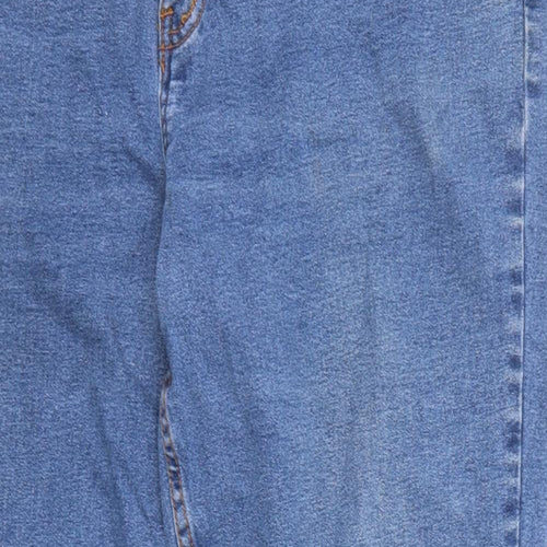 Cotton Traders Womens Blue Cotton Straight Jeans Size 40 in Regular Zip