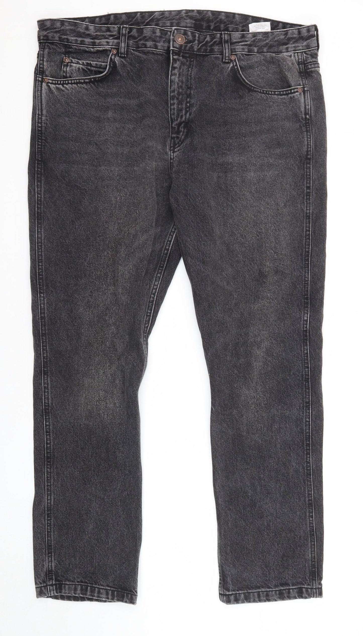 Route One Mens Grey Cotton Skinny Jeans Size 38 in L32 in Regular Zip