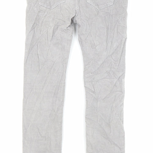 Gap Boys Grey Cotton Chino Trousers Size 9-10 Years Regular Zip