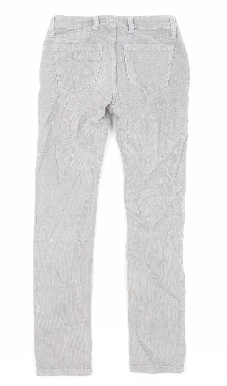 Gap Boys Grey Cotton Chino Trousers Size 9-10 Years Regular Zip