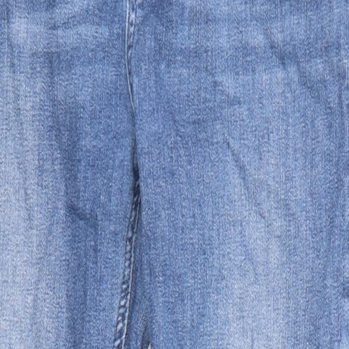 Mint Velvet Womens Blue Cotton Skinny Jeans Size 12 Regular Zip - Short Leg