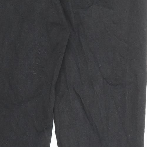 Marks and Spencer Womens Black Cotton Skinny Jeans Size 14 Regular Zip