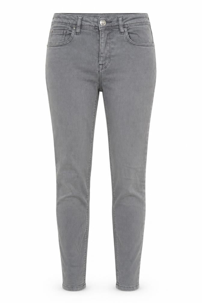 Front view of Zara women’s grey cotton skinny jeans, size UK 10, regular zip