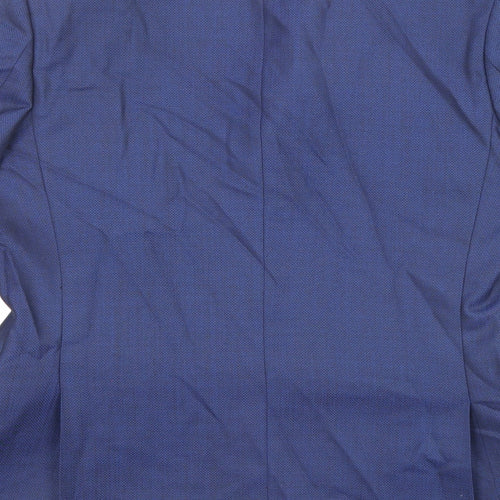 Racing Green Mens Blue Wool Jacket Suit Jacket Size 40 Regular