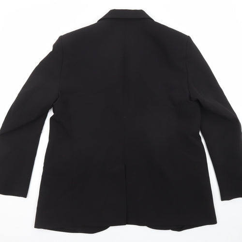 Finery Womens Black Polyester Jacket Suit Jacket Size 16