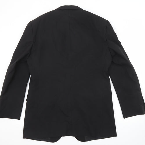 Marks and Spencer Mens Black Polyester Tuxedo Suit Jacket Size 40 Regular