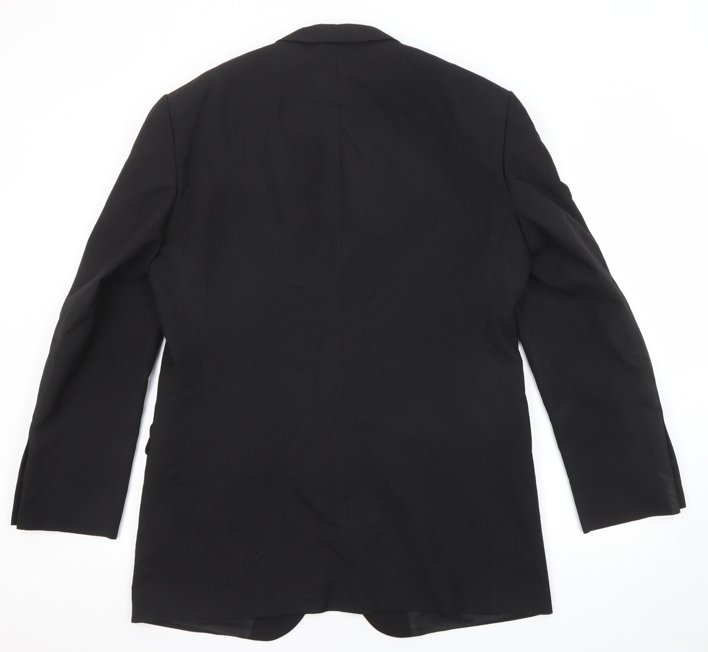 Marks and Spencer Mens Black Polyester Tuxedo Suit Jacket Size 40 Regular