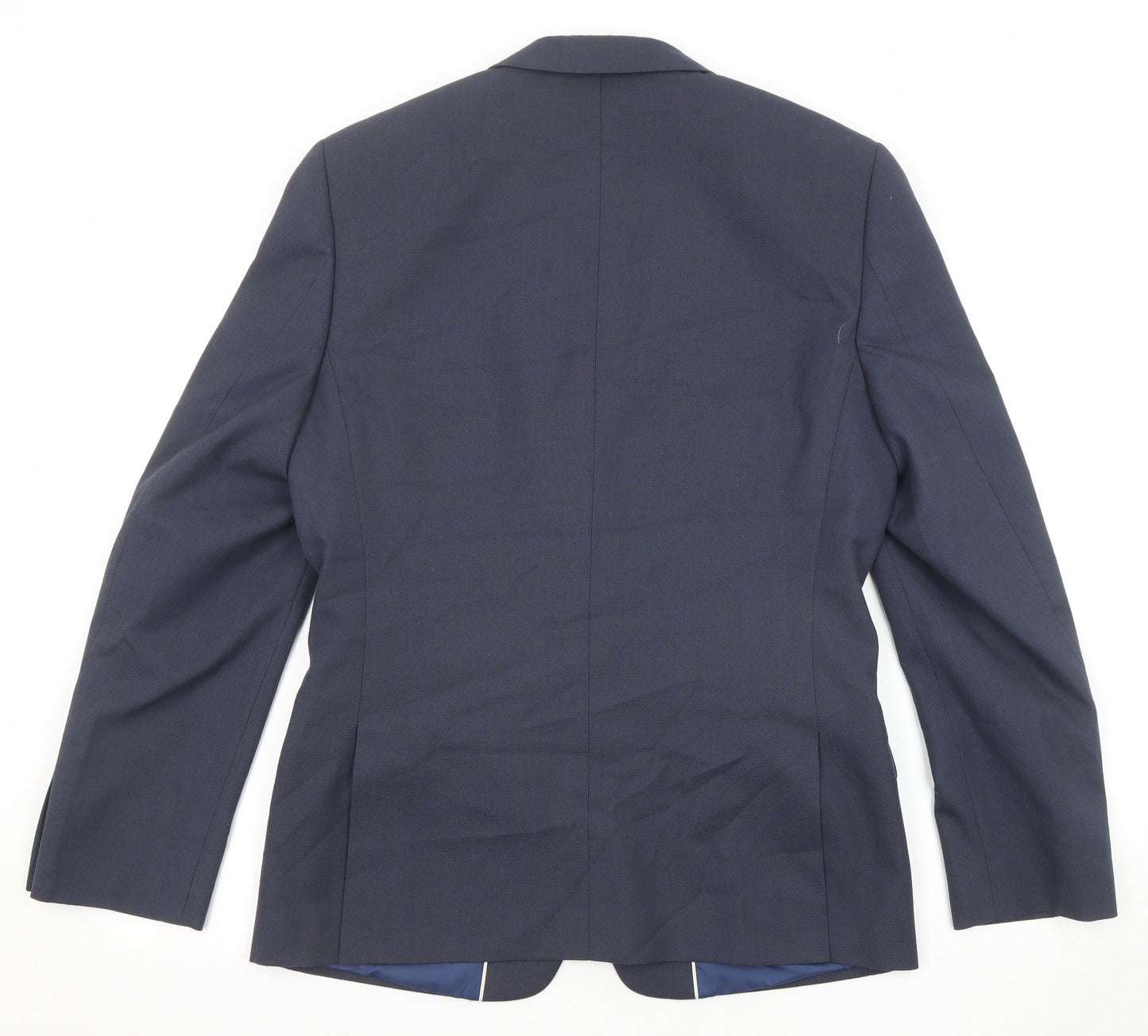 River Island Mens Blue Polyester Jacket Suit Jacket Size 38 Regular