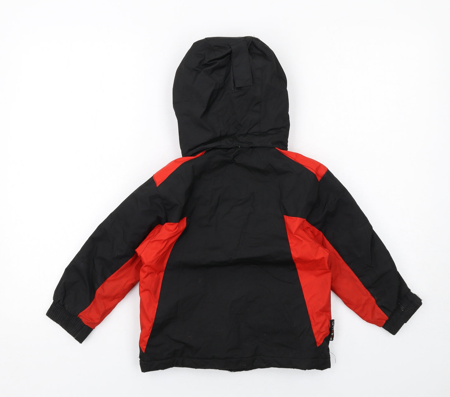 Parallel Boys Black Colourblock Windbreaker Jacket Size 3-4 Years Zip