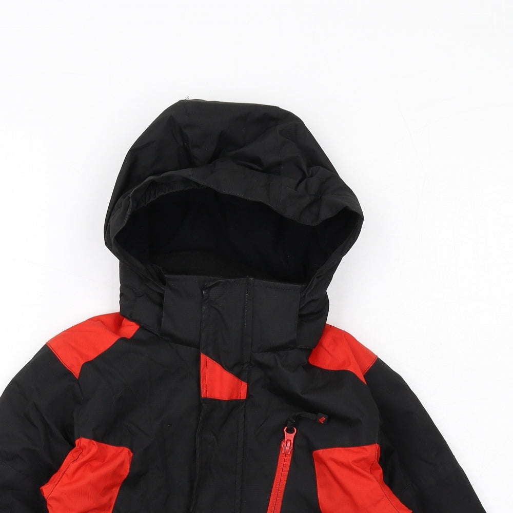 Parallel Boys Black Colourblock Windbreaker Jacket Size 3-4 Years Zip