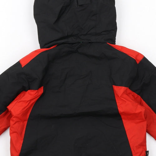 Parallel Boys Black Colourblock Windbreaker Jacket Size 3-4 Years Zip