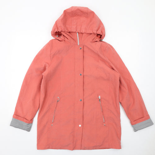 Damart Womens Orange Jacket Size 10 Zip