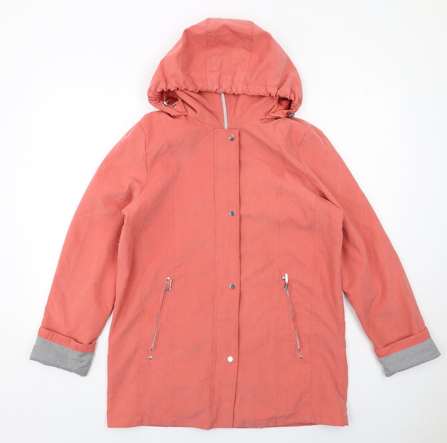 Damart Womens Orange Jacket Size 10 Zip
