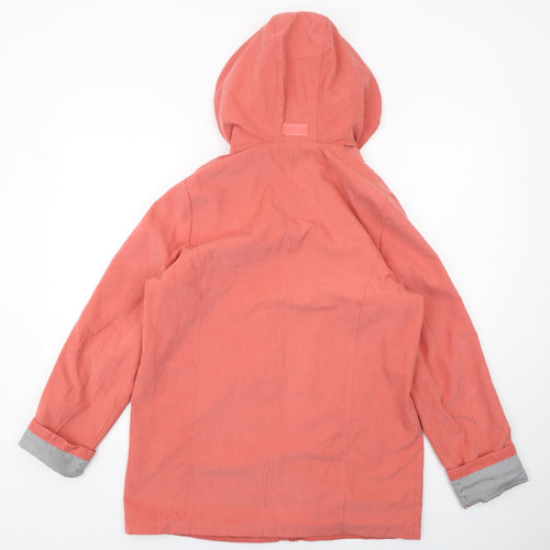 Damart Womens Orange Jacket Size 10 Zip