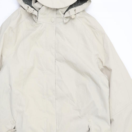 Seasalt Womens Beige Parka Coat Size 16 Zip