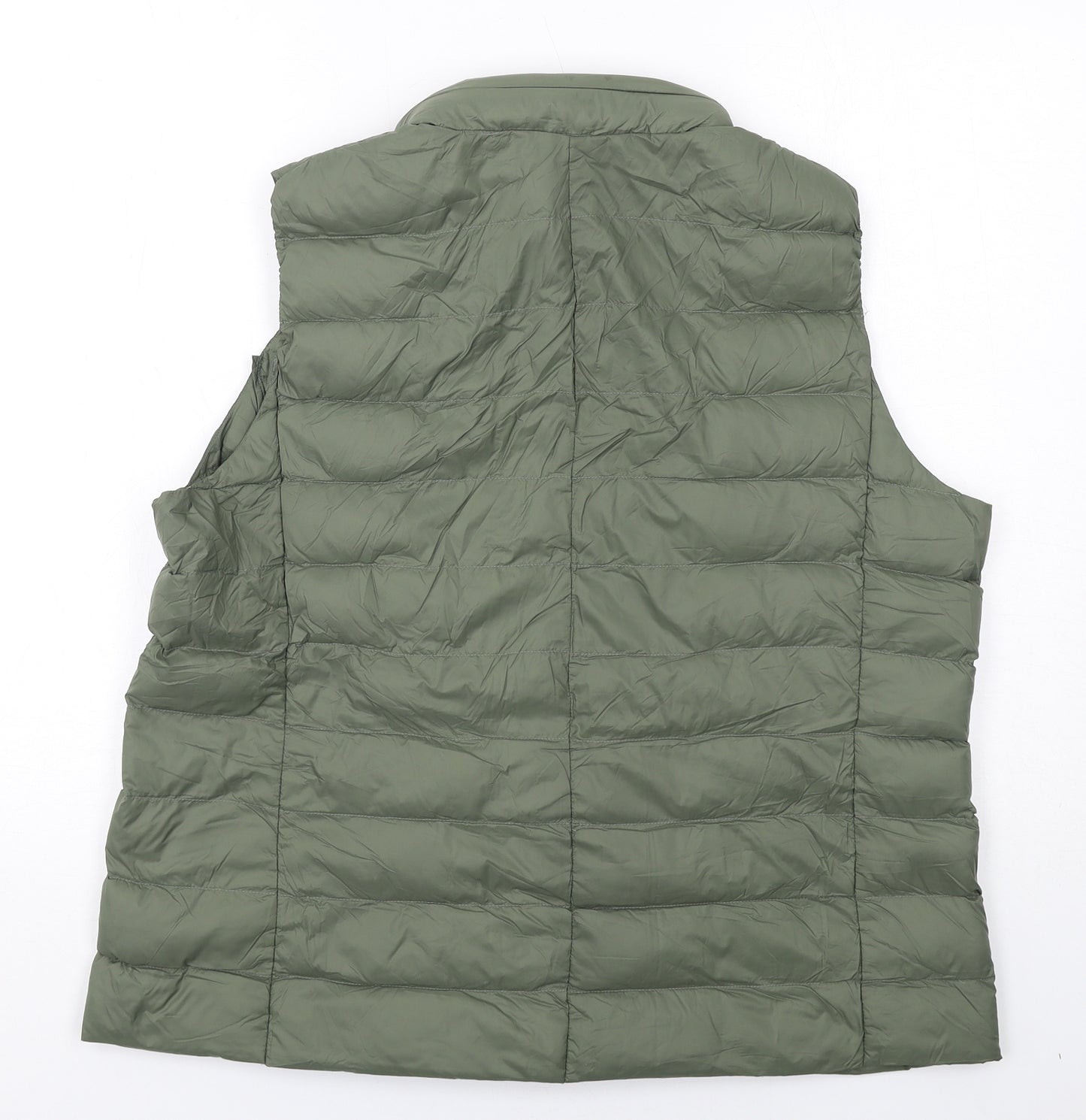 Marks and Spencer Womens Green Gilet Jacket Size 18 Zip