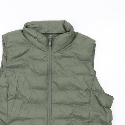 Marks and Spencer Womens Green Gilet Jacket Size 18 Zip