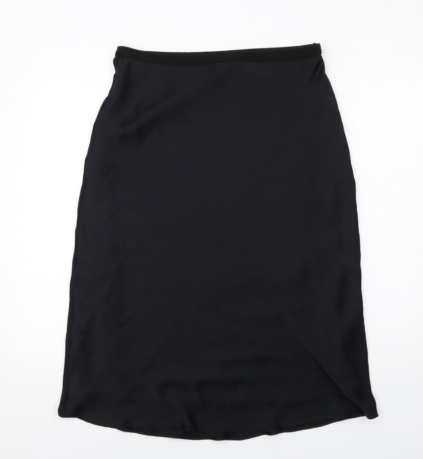 Marks and Spencer Womens Black Polyester A-Line Skirt Size 14